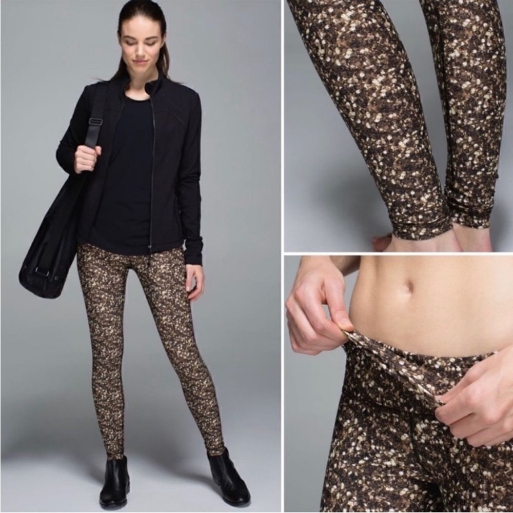 Lululemon Shine Tight Roll Down Shimmy Shimmer Leggings Size 4/6